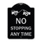 Signmission No Stopping Anytime W/ Tow Away Graphic Heavy-Gauge Aluminum Sign, 24" x 18", BS-1824-23581 A-DES-BS-1824-23581 - alternate 1
